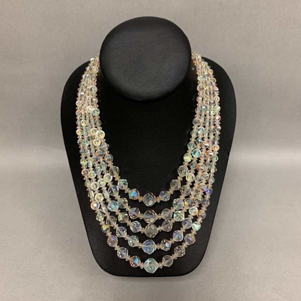 Elegant Multi-Strand Crystal Necklace